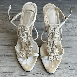 Sergio Rossi, high heels, white color, size 8